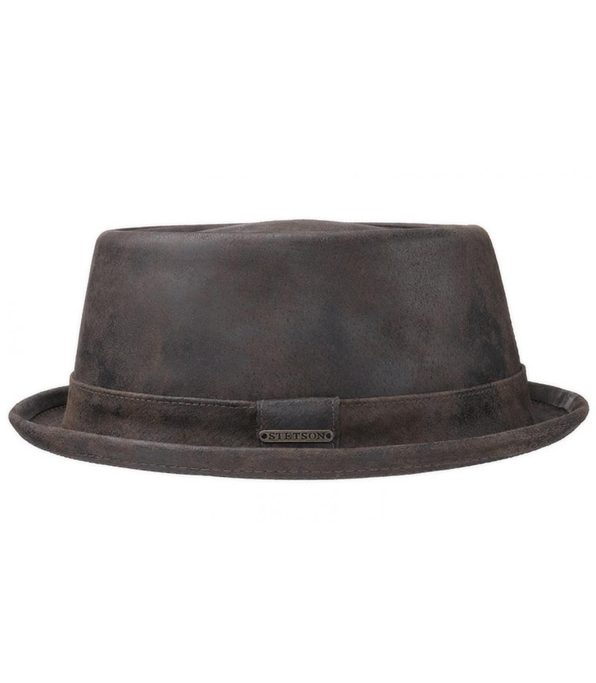 Pork Pie Flint Pigskin dark brown Stetson Pork Pie Flint Pigskin dark brown Stetson